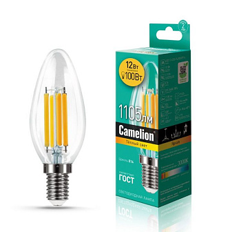 CAMELION (13708) LED12-C35-FL/830/E14