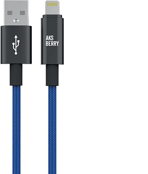 AKSBERRY (6900295520013) X163 Nylon silk USB-A ? Lightning, синий