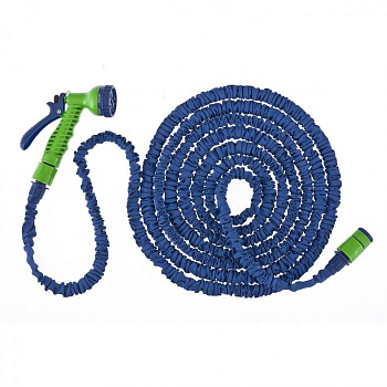 СИБРТЕХ Набор поливочный, растягивающийся шланг 15м, 7-реж пистолет, соед., адаптер 67544