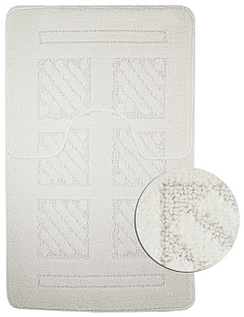 САНАКС 00281 CLASSIC UNI КВАДРАТЫ Коврик в ванную двойной БЕЖЕВЫЙ (55х90+ 45х55)см 100% полиэстер