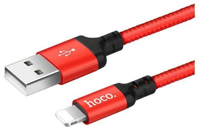HOCO (6957531062899) X14 USB (m) - 8 Pin (m) 2.0m - красный/черный
