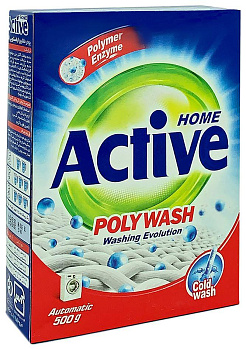 ACTIVE Стиральный порошок автомат "Poly Wash" 450 гр. картонная упаковка (24) 511701036