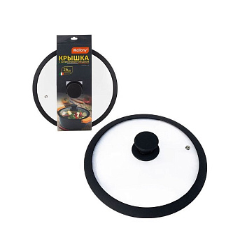 MALLONY Крышка стеклянная с силиконовым ободком CAPPELLO, 26 см диа, сил ручка (003545)