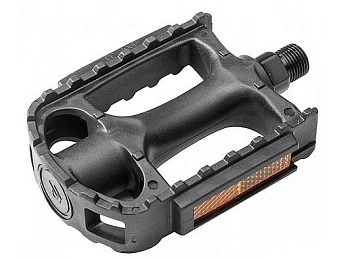 STELS Педали FP-806 Feimin ось 9/16" со светоотражателями, пластиковые черные 360070 LU039317