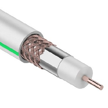 REXANT (01-2431-10) SAT 703B, 75 ОМ, CU/AL/CU, 75%, бух 10 м белый