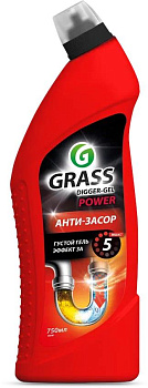 GRASS 125181 DIGGER-GEL щелочное для прочистки канализационных труб (750мл)