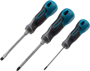 GROSS Набор отверток комбинированный 3 шт, S2, трехкомпонентная рукоятка