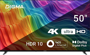 DIGMA DM-LED50UBB33 UHD SMART TV Яндекс