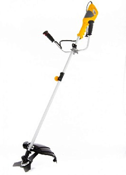 DENZEL Триммер электрический TE-1400, 1400 Вт, 420 мм, катушка, диск, разборная штанга 96612 (1 коробка)