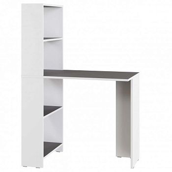 МЕБЕЛЬ-КОМПЛЕКС ЛАЙТ Стол-стеллаж рабочий Белый/Серый шифер