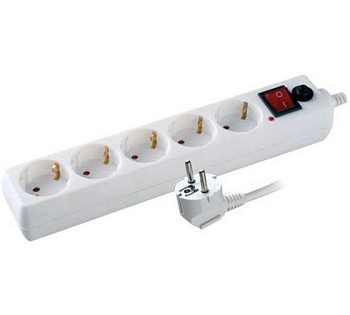 VOLSTEN (12305) SP 5x3 (Сетевой фильтр, 5 гн. 3 м., 10А, 2200 Вт.)