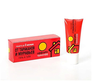 ГРЫЗУНОФФ Тараканофф оффлайн Гель от тараканов и муравьев, туба 20 мл