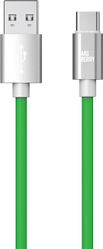 AKSBERRY (6900327650015) X165 Liquid silicone USB A -Type-C, зеленый