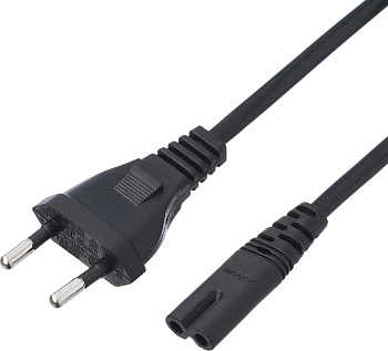 GOPOWER (00-00025227) C7 (2-pin) 1.8м ПВХ 0.75мм черный (1/300)