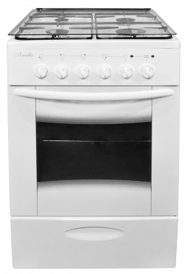 ЛЫСЬВА ЭГ 401 МС-2у белый (стеклянная крышка)