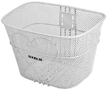 STELS Велокорзина передняя JL-073 белая, для 28" 270055*LU058686