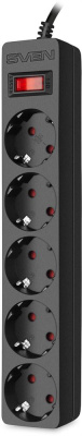 SVEN SF-05E 5,0 м (5 розеток) черный