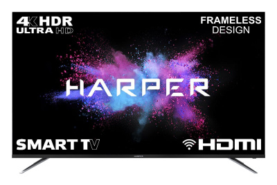 HARPER 65U750TS-T2 UHD 4K SMART TV безрамочный