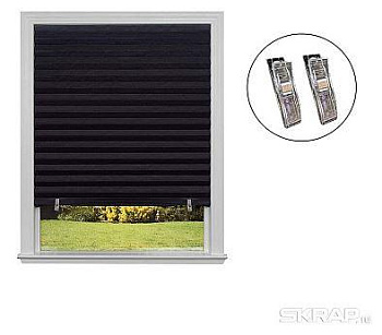 РЫЖИЙ КОТ Самоклеящиеся шторы-плиссе Skandi, размер 90х180см, цвет черный 105047