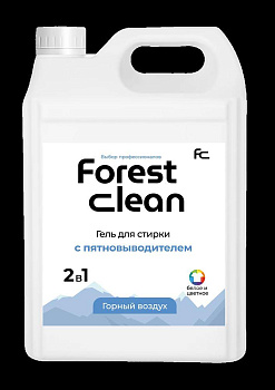 FOREST CLEAN 2в1 Гель для стирки белья с ПЯТНОВЫВОДИТЕЛЕМ "Горный воздух" 5л