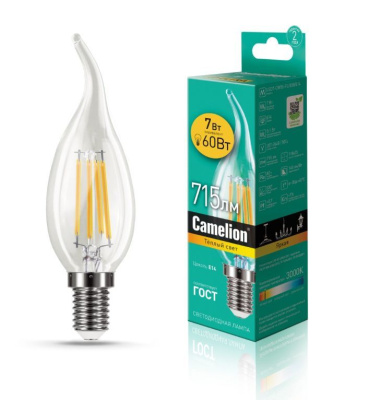 CAMELION (13454) LED7-CW35-FL/830/E14/3000K