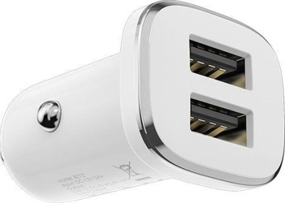 BOROFONE (6931474708649) BZ12 White АЗУ 2USB 2.4A