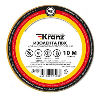 KRANZ (KR-09-2002) 0.13Х15 ММ, 10 М, ЖЕЛТАЯ
