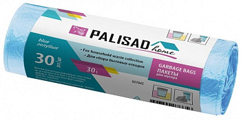 PALISAD Пакеты для мусора 30 л X 30 шт. голубые, HOME 927045