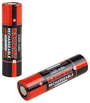 REXANT (30-2010-05) 18650 АККУМУЛЯТОР UNPROTECTED LI-ION 2400 MAH 3.7 В