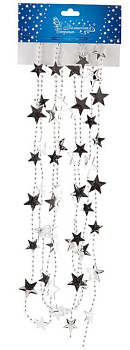 ВОЛШЕБНАЯ СТРАНА Бусы "Звезды" цвет серебро 104059