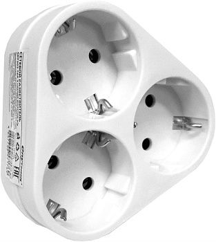 СПУТНИК SRT303 16А 3 гнезда-розетки з/к