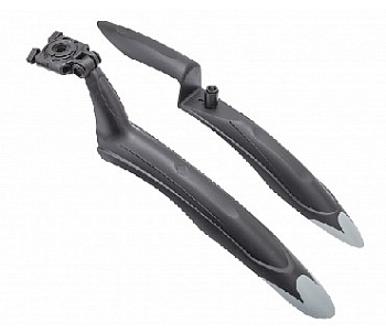 STELS Крылья 24"-26" XGNB-039А, пластиковые, чёрно-серые, комплект 610240 LU091562
