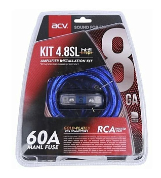 ACV KIT 4.8SL (SILVER=ECO) (4-кан усил-ля 8AWG/MINI ANL 60A)