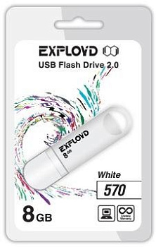 EXPLOYD 8GB 570 белый [EX-8GB-570-White]