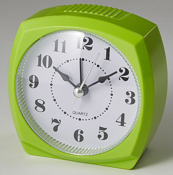DELTA DT8-0007 Будильник 8.5*4.6*8.6см (салатный)