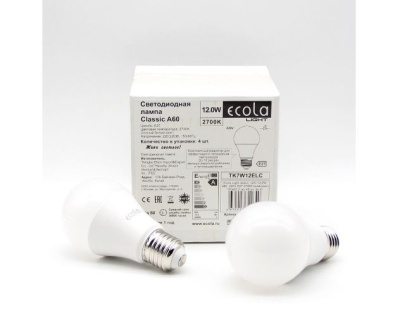 ECOLA TK7V12ELC LIGHT CLASSIC LED 12W/A60/E27/4000K