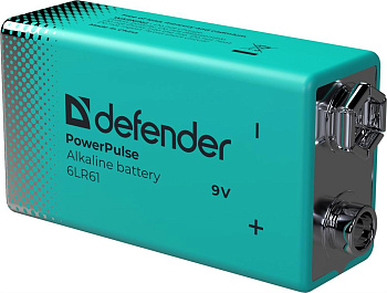 DEFENDER (56261) 6LR61-1BL 9V, блистер, 1 шт., PowerPulse