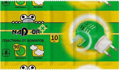 NADZOR Пластины от комаров, 10 шт, ITM003P