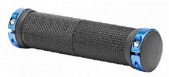 STELS Грипсы XH-G59BL 130 мм чёрные, синие кольца, в инд. упаковке 150131 LU074691
