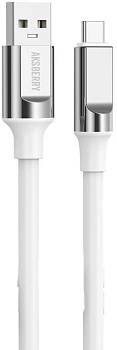 AKSBERRY (6900291880012) X159 Silicone USB-A Type-C, белый