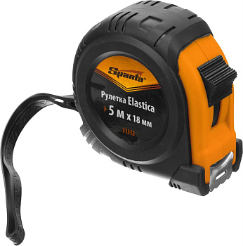 SPARTA Рулетка Elastica,5 м х 18 мм,обрезиненный корпус