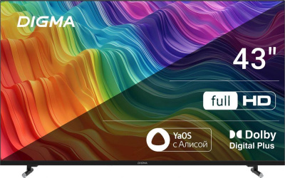 DIGMA DM-LED43SBB33 FHD SMART TV Яндекс