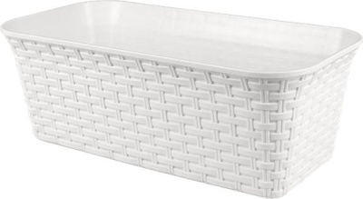 VIOLET "Ротанг" 43см с дренажем (белый) 354006