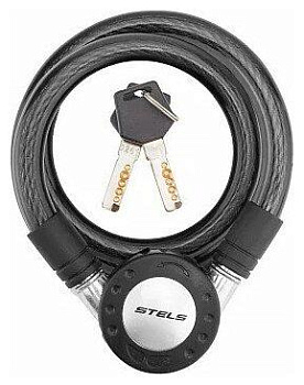 STELS Трос-замок 87301, 12х1500 мм, чёрный 540012 KU07550