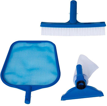 INTEX Набор для чистки бассейна стандарт (сачок,щетка /вакуумная головка для 58958), 29056 109-206