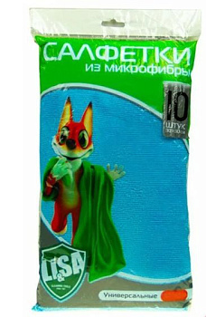 LI-SA из микрофибры в наборе (10 шт-30х30см) 44144