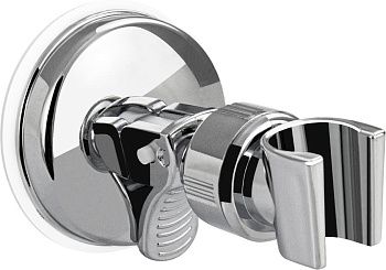 GFMARK 10181 Кронштейн для душевой лейки, пластиковый, на присоске, ПОВОРОТНЫЙ, хромированный.