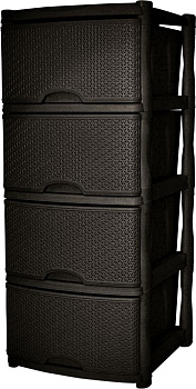 KEEPLEX KL377312011 Rattan четырехсекционный 50х41,5х55,5см темный каштан