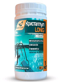 BESTWAY Таблетки Кристалпул LONG 200г., для бассейнов, 1 кг.