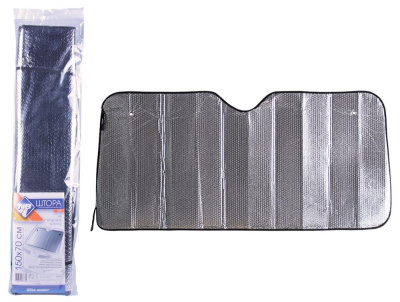 NOVA BRIGHT металлизированная, под лобовое стекло (серебро), 150х70см 46482